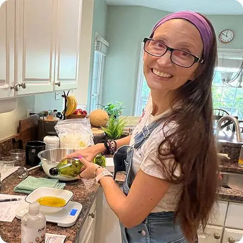 customer in her kitchen